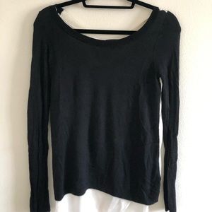 Express high low slit back sweater